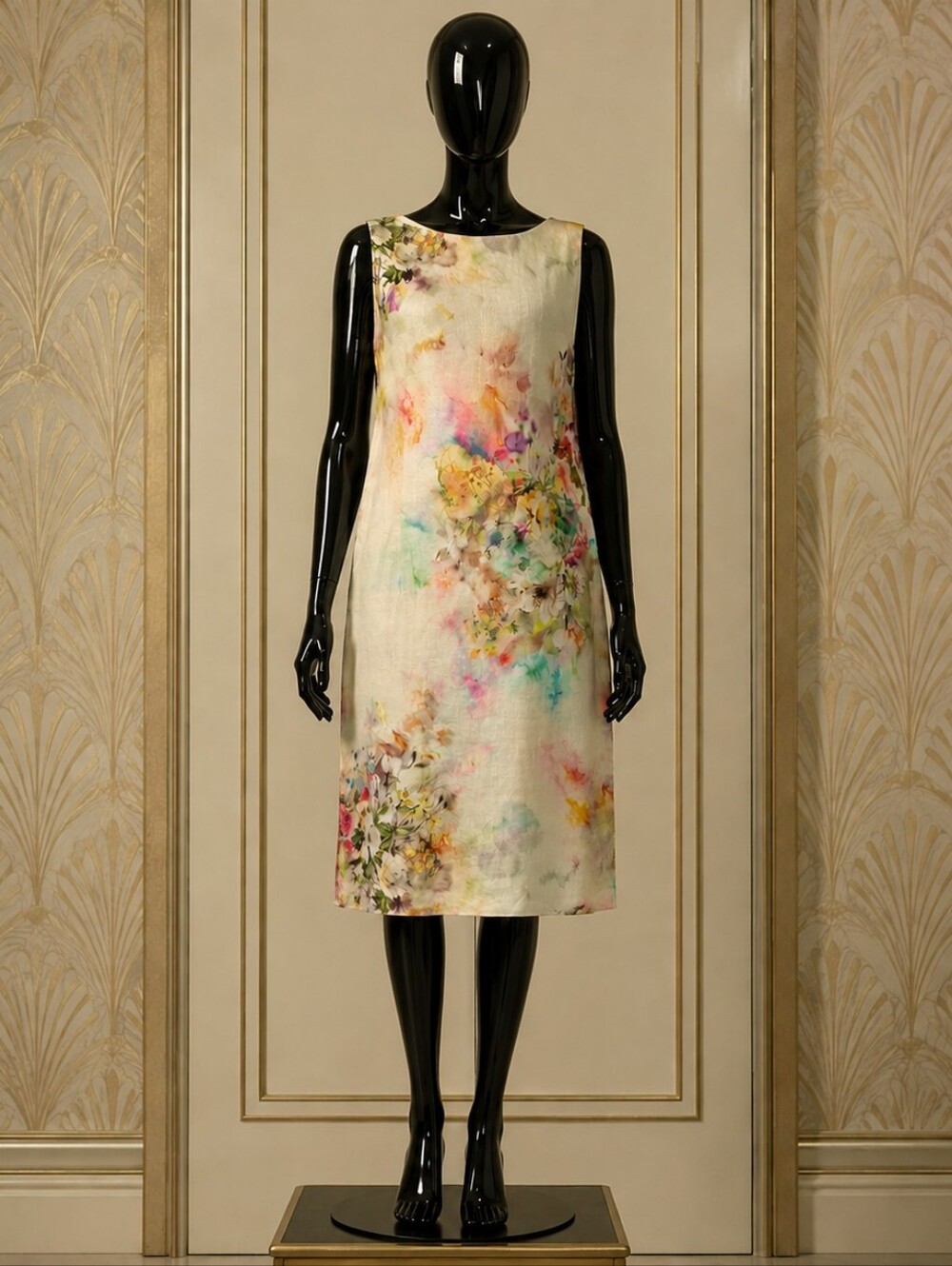 Linen Watercolor Floral Steilmann Dress